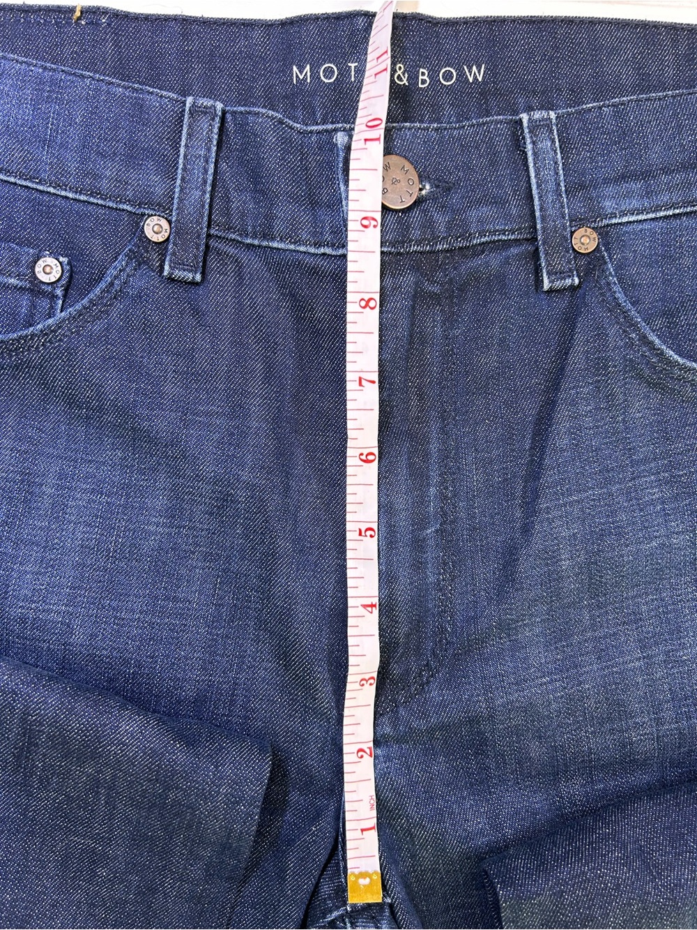 Mott & Bow Mosco Jeans Mens 31x32 Dark Wash Indigo Denim Straight Slim Stretch - Picture 8 of 15